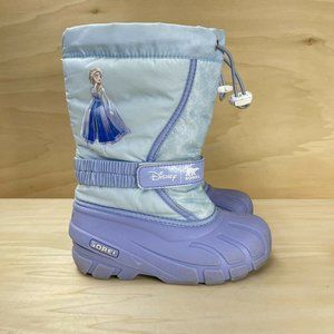 Sorel X Disney Girls Flurry Elsa Frozen II Waterproof Snow Boots Size 1